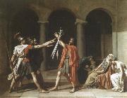 Jacques-Louis  David oath of the horatii France oil painting artist